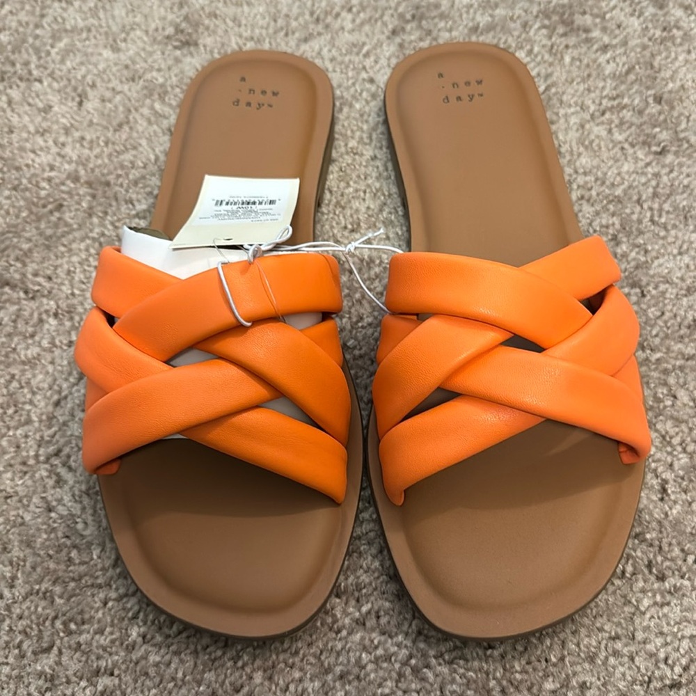 A New Day Sandals Size 10 W Color Orange